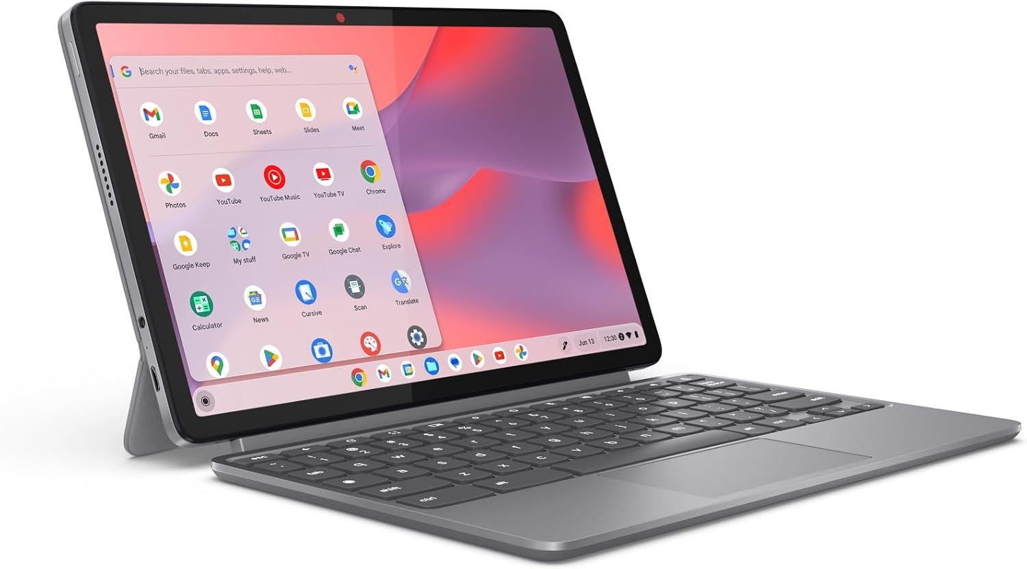 Lenovo Chromebook Duet - 2025 - Convertible Laptop - ChromeOS - 10.95 WUXGA IPS Touch Display - 4GB Memory - 64GB Storage - MediaTek Kompanio 838 - Luna Grey