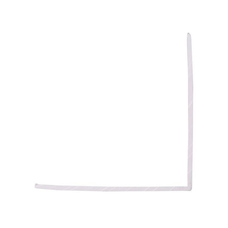 Cornière d'angle en PVC blanc 260 x 5 x 5 cm