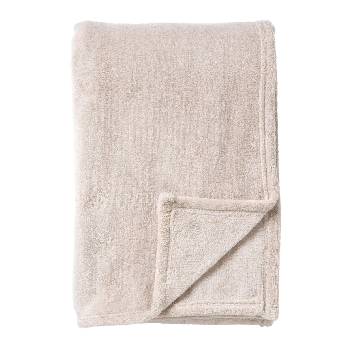 OWEN - plaid 130x160 cm - coral fleece deken - heerlijk zacht - Pumice Stone - beige