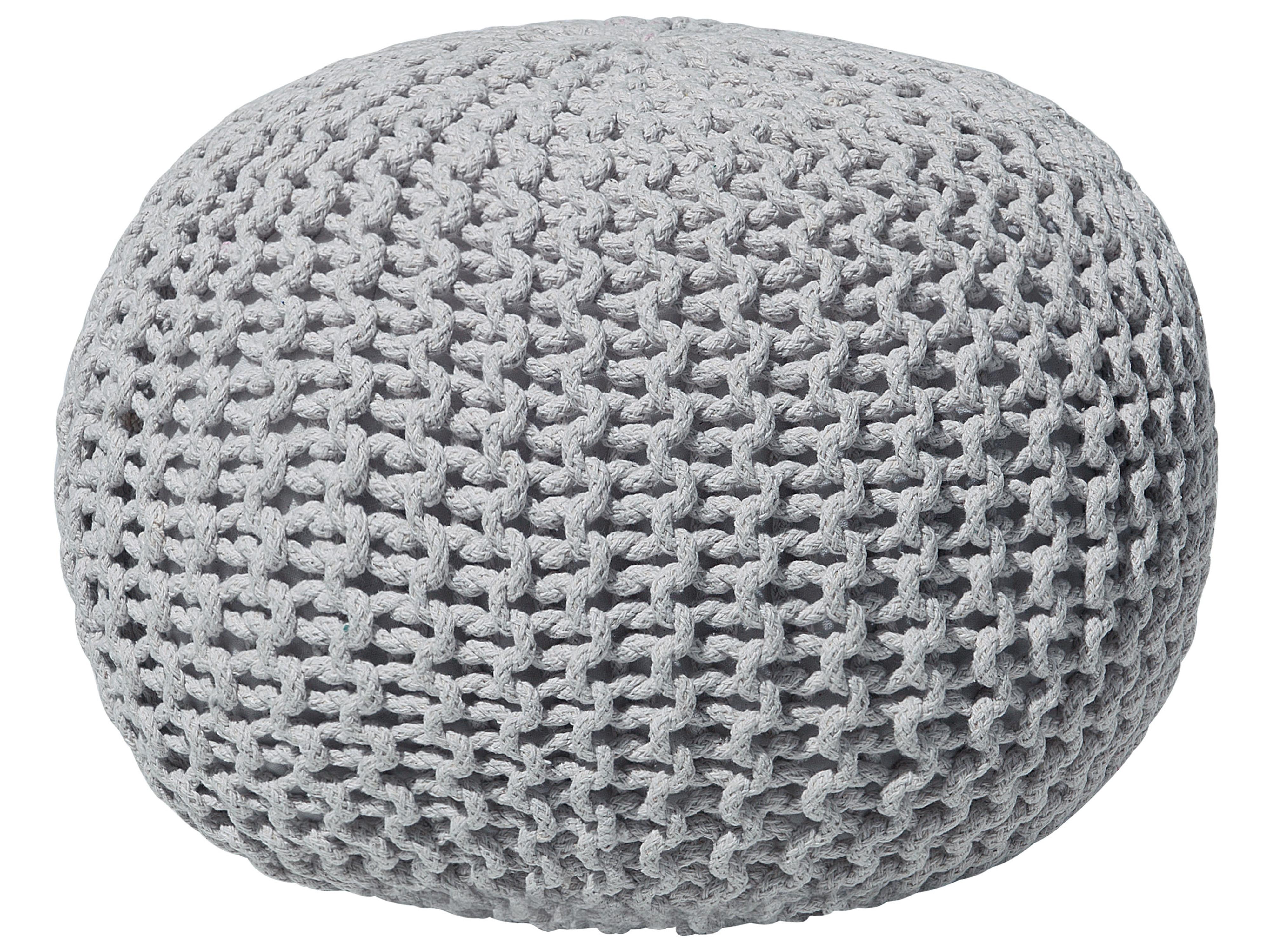 Pouffe CONRAD Cotton Light Grey