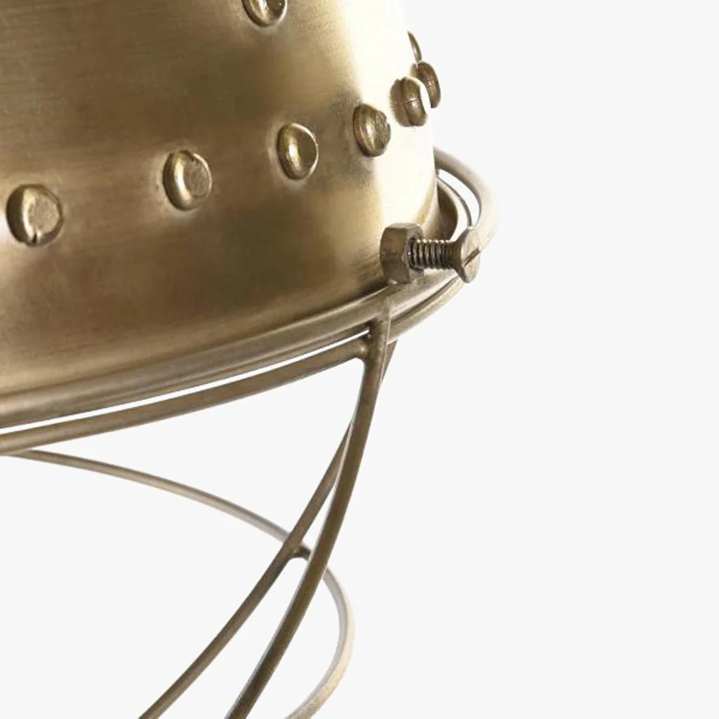 Candeeiro de Teto Bola de Rede Dourado FORGE