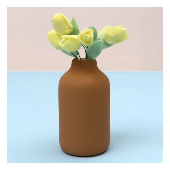 Mini Yellow Felt Tulip Bouquet 10cm