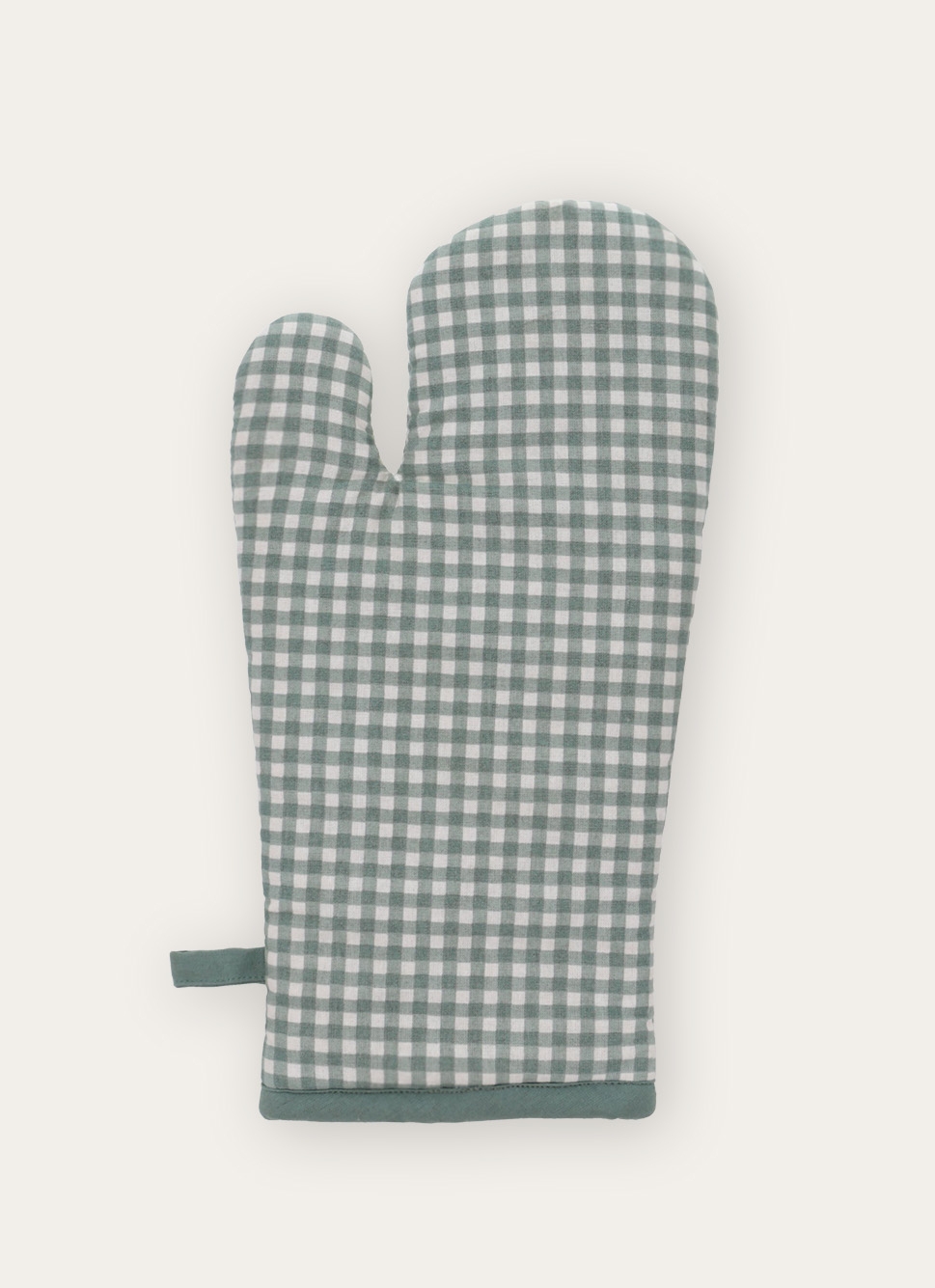 GANT DE CUISINE EN COTON VICHY AMANDE