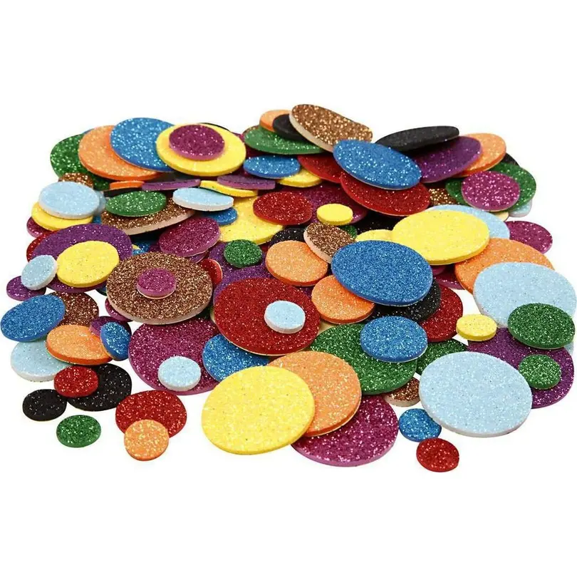 Bastelset 1000er-Set Moosgummi-Stanzteile Kreise