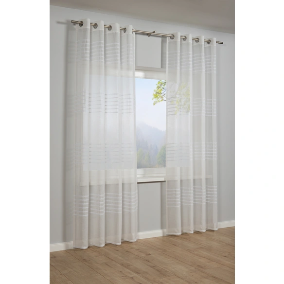 Ösenschal, Polyester, 245x140 cm, weiß