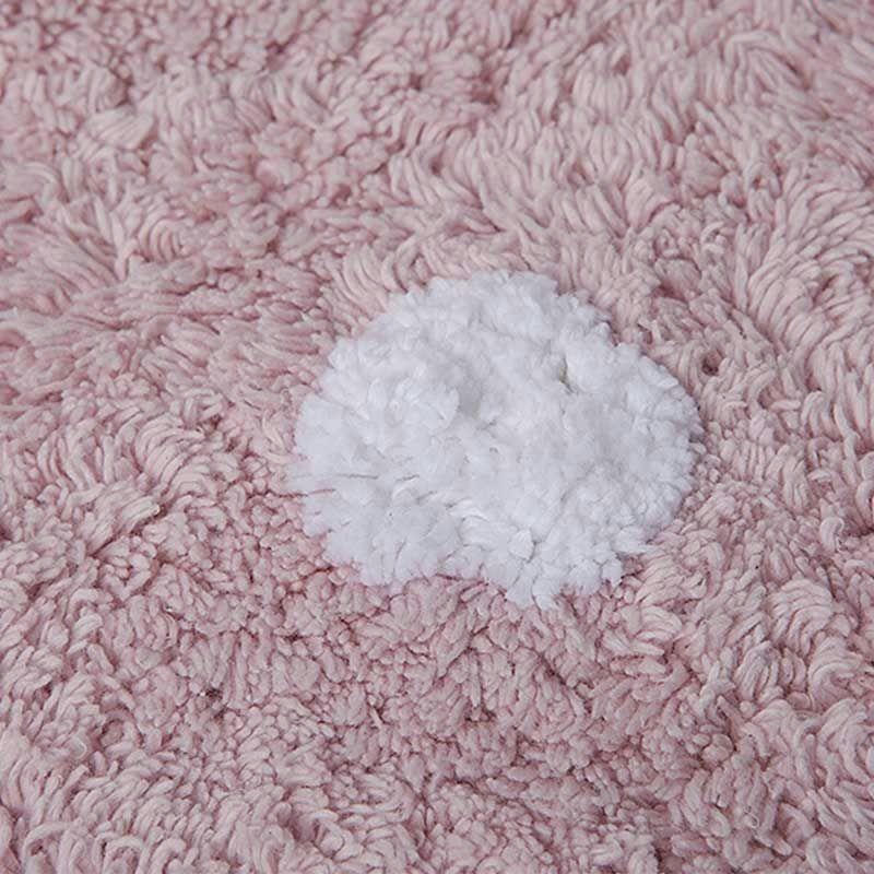 BISCUIT - Tapis coton forme biscuit rose 120x160