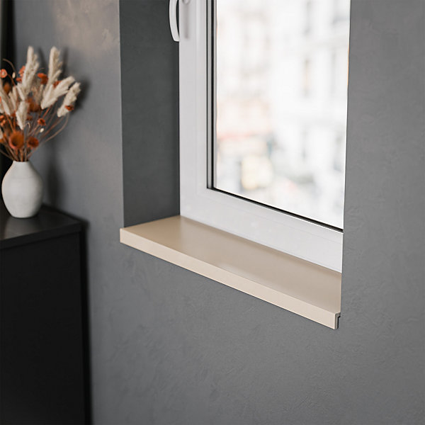 Appui de fenêtre PVC l. 20 cm x ép. 9 mm - Sable - 80 cm