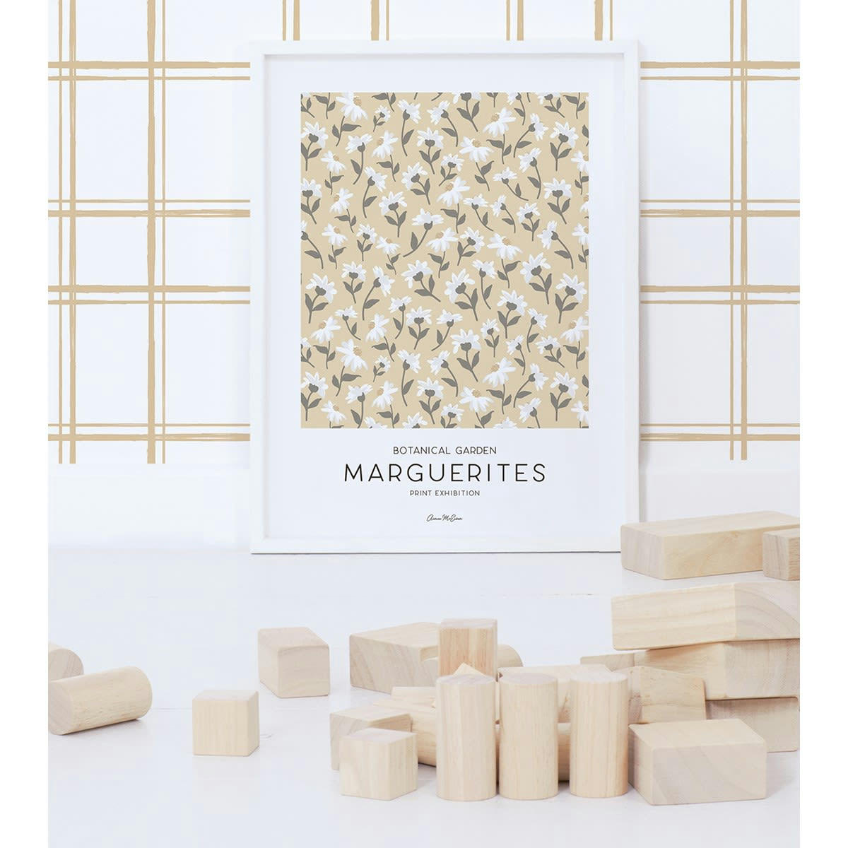 PICNIC DAY - Affiche Marguerites jaune (30 x 40 cm)