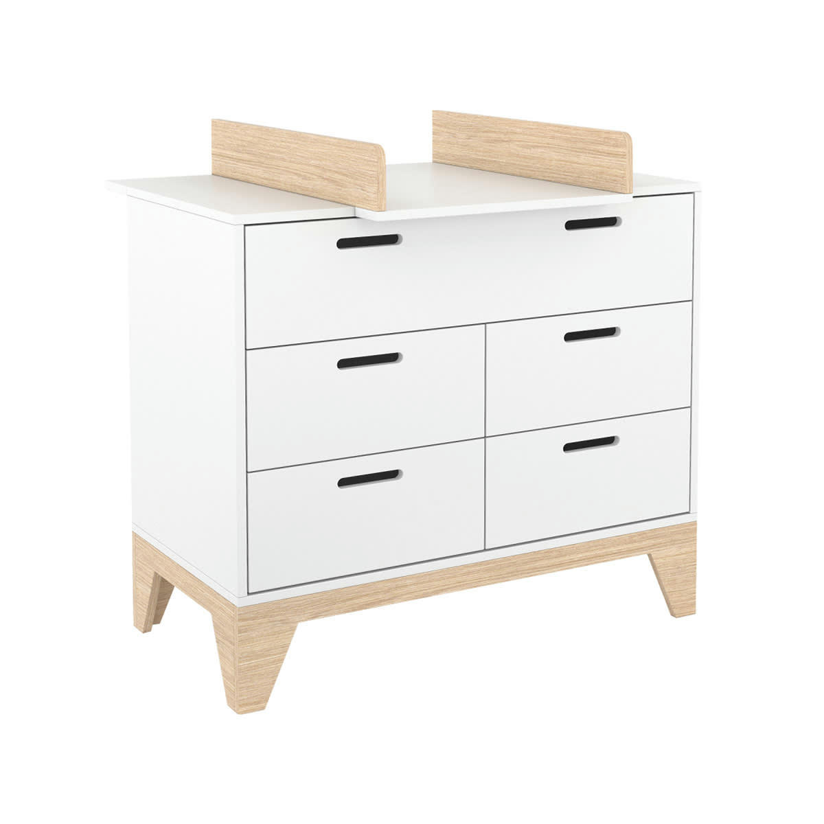 MIA - Commode plan à langer blanc naturel