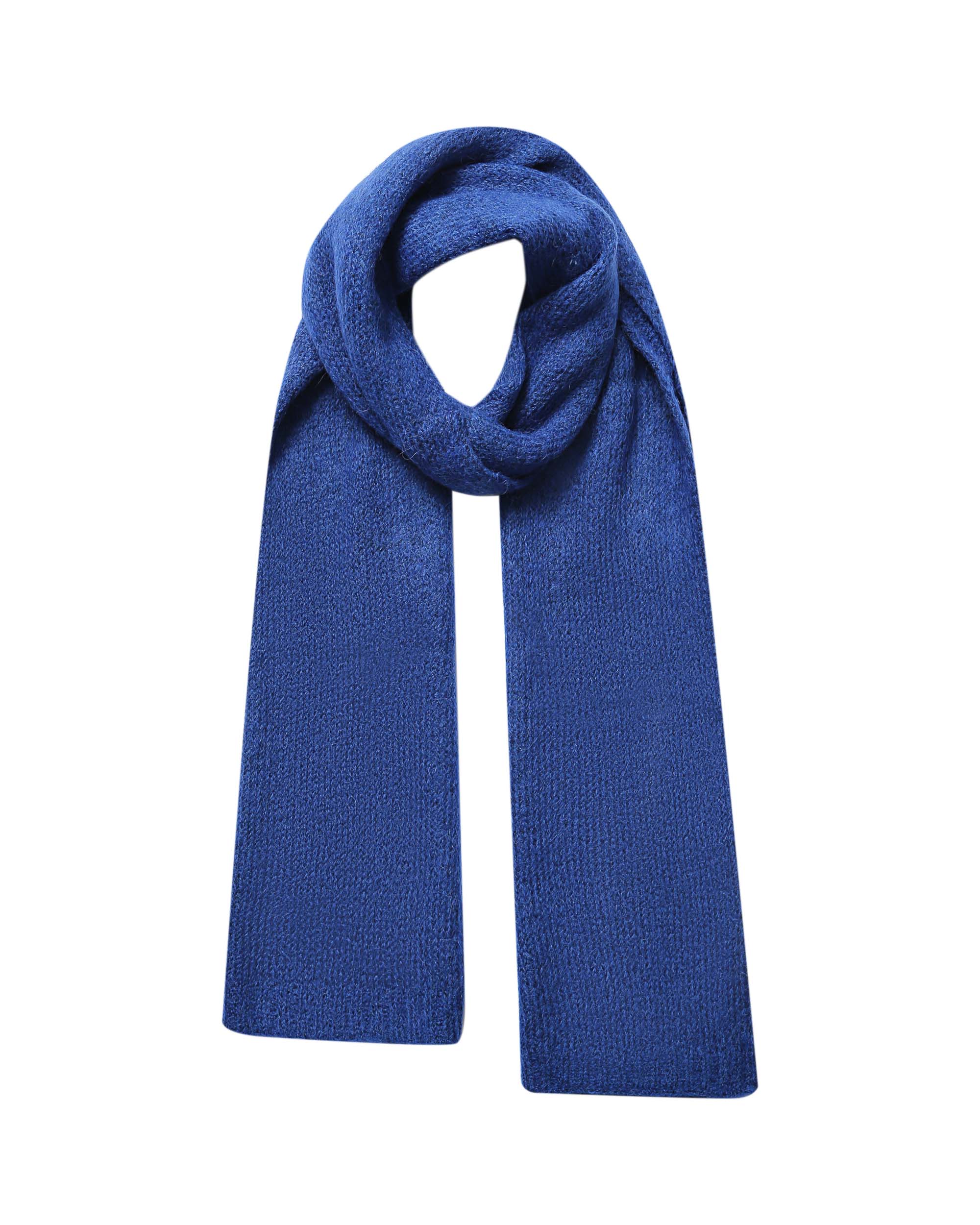 Echarpe en laine bleu cobalt Saldana