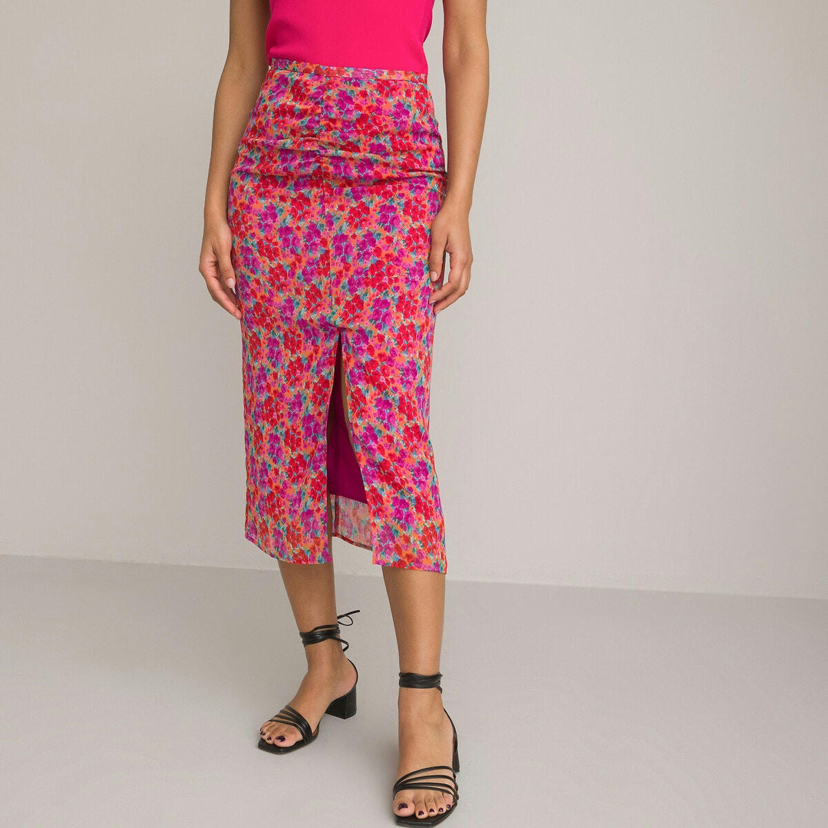Jupe longue, imprimé floral