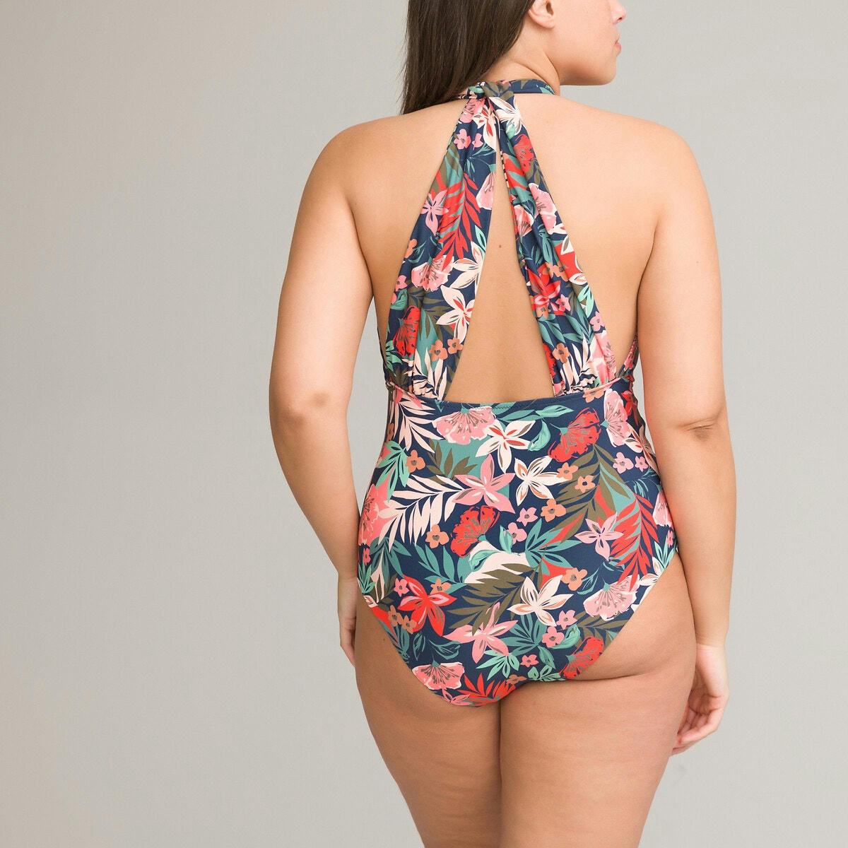 Maillot de bain 1 pièce foulard imprimé fleurs