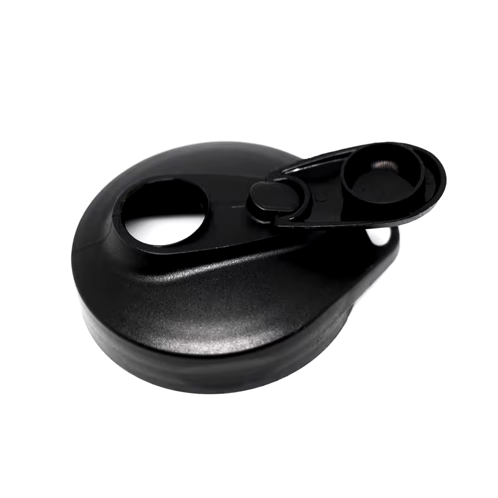 Masontops Multi-Top Regular Mouth Plastic Flip Cap Storage Lid for Mason Jars, Black