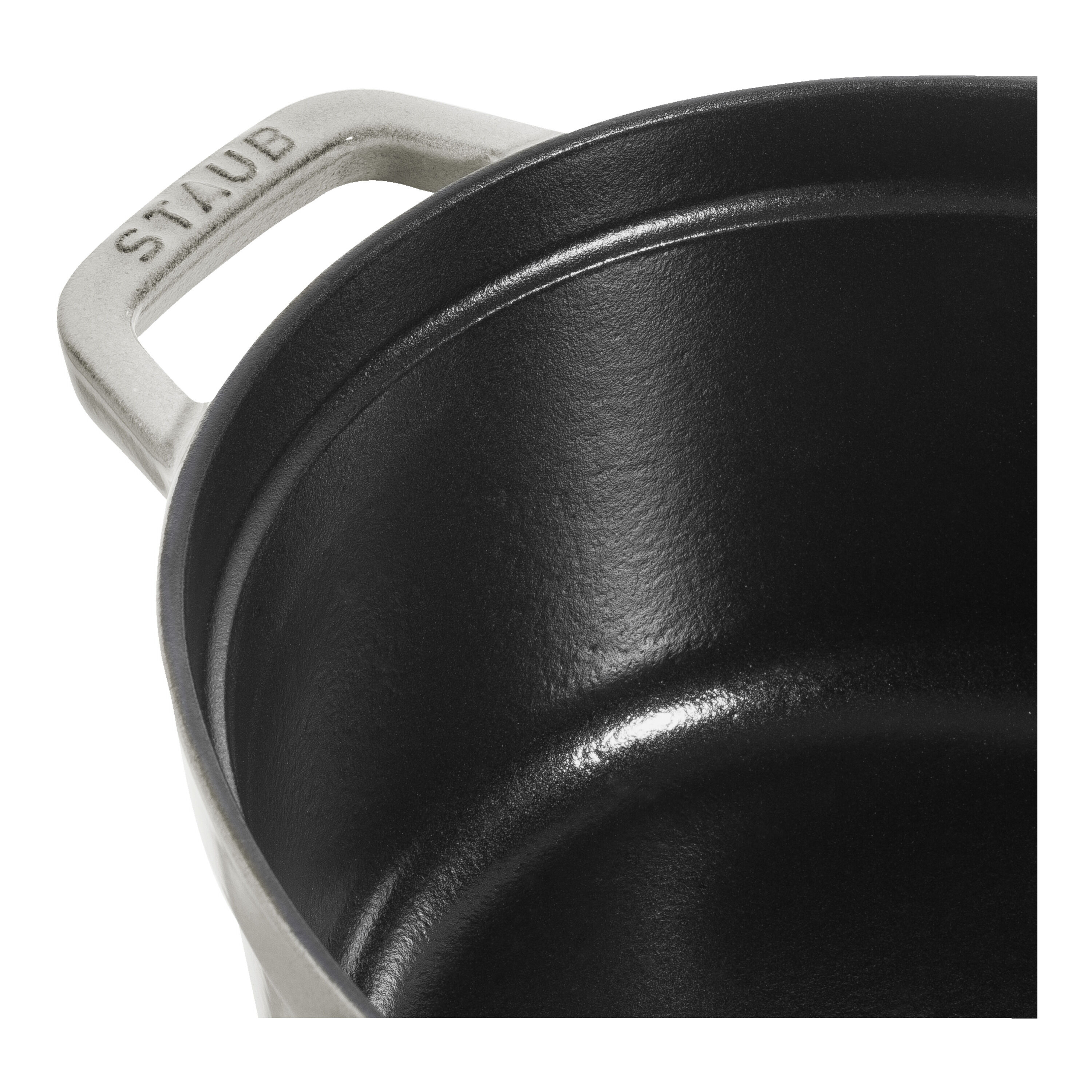 23 cm oval Cast iron Cocotte white truffle