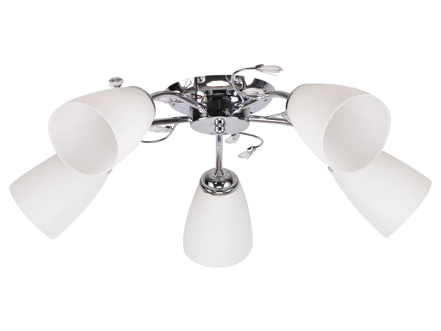 Lampa sufitowa Ursella 5-punktowa metalowa srebrna