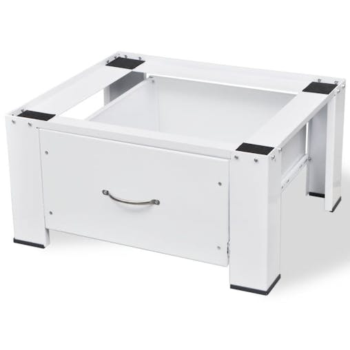 NNEVL Washing Machine Pedestal with Drawer White
