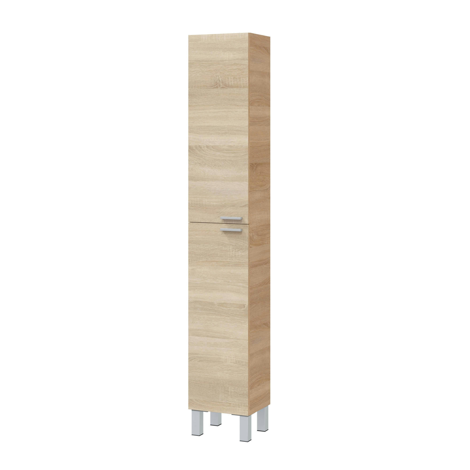 DFAROPP - Colonne de salle de bain avec 2 portes effet bois chêne
