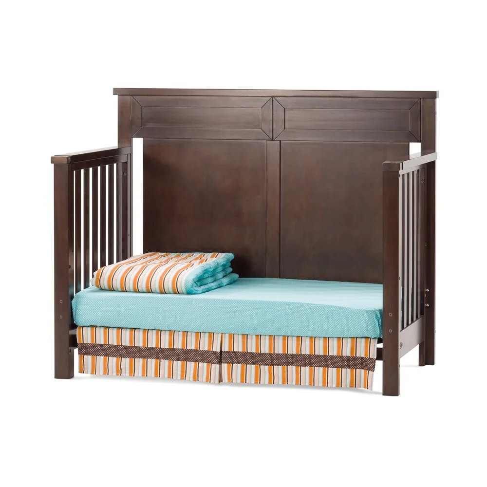 Child Craft Abbott 4-in-1 Convertible Baby Crib Rich Walnut