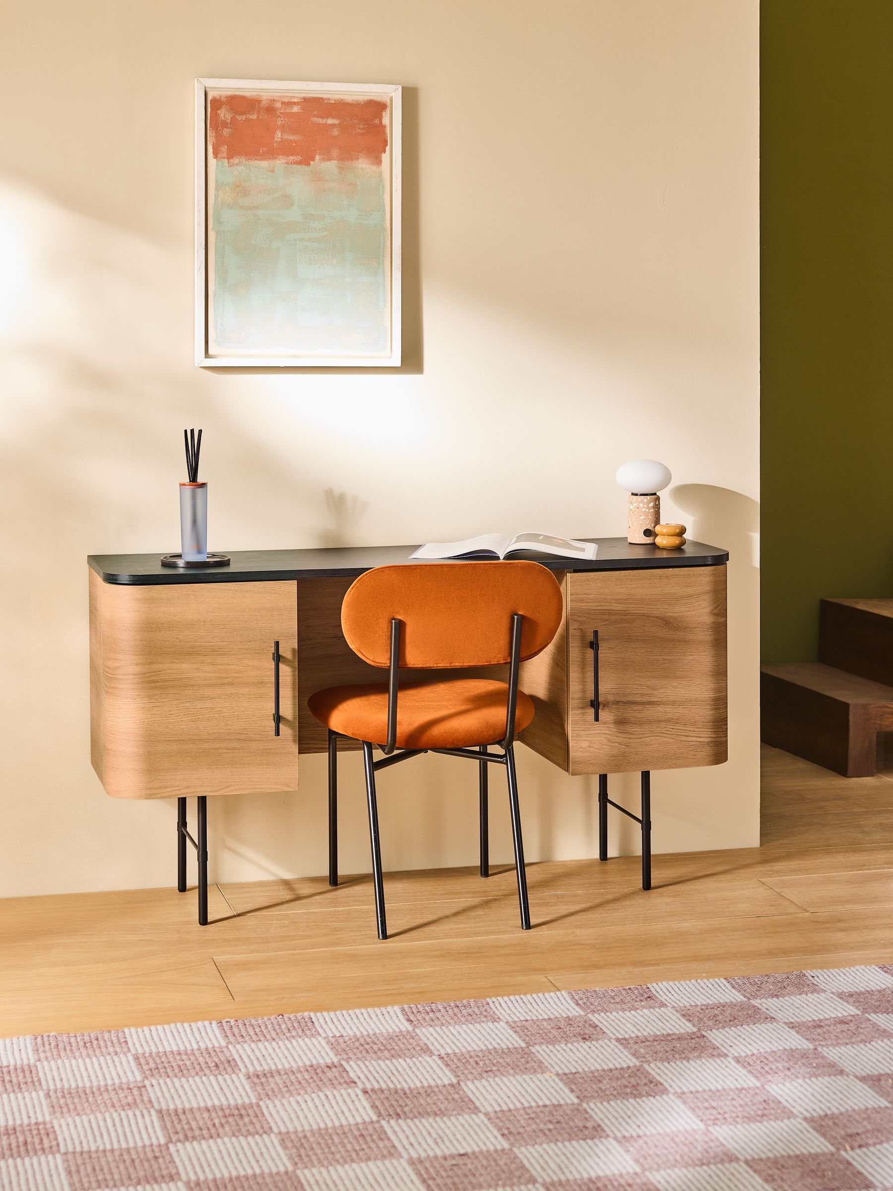 Zeke Storage Desk in Oak Effect