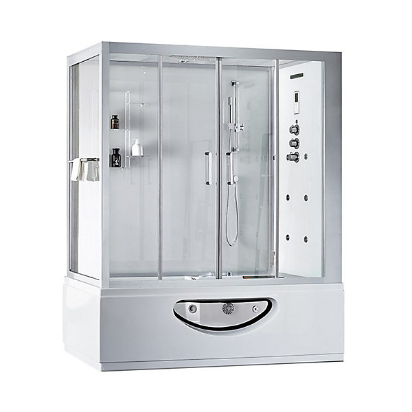 Combi Balneo douche Hammam CBH PUR WHITE Archipel 179x97 - DROITE