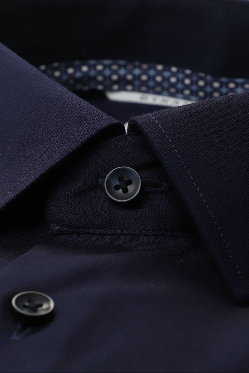 ETERNA Dynamic Cotton Slim Fit Hemd marine, Einfarbig
