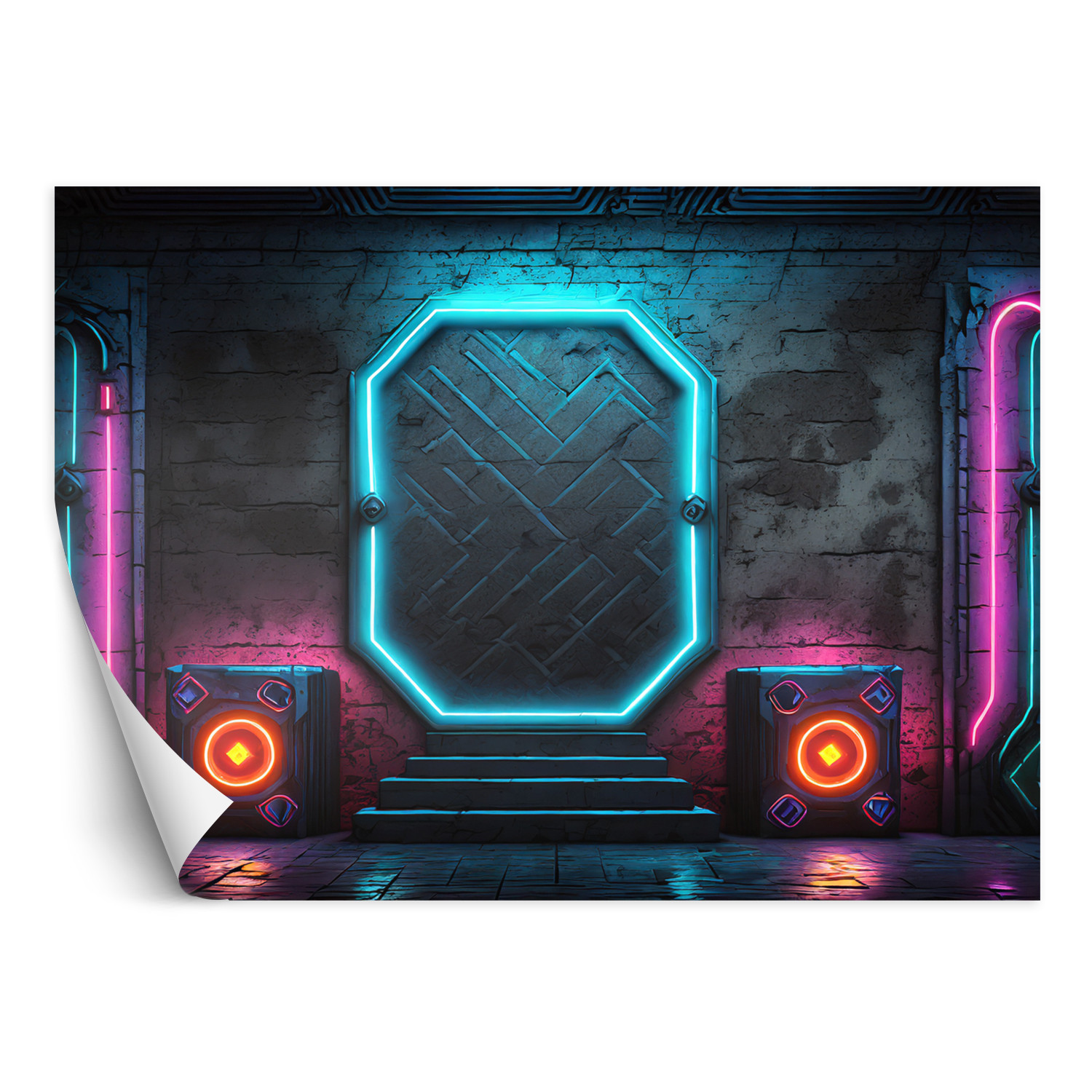 Feeby Fototapeta Abstrakcja neonowa Sci Fi