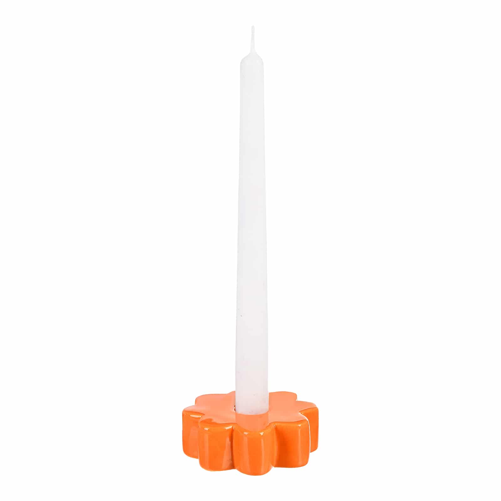 Stabkerzenhalter Blüte Orange, ⌀ 9 cm, H 30 mm