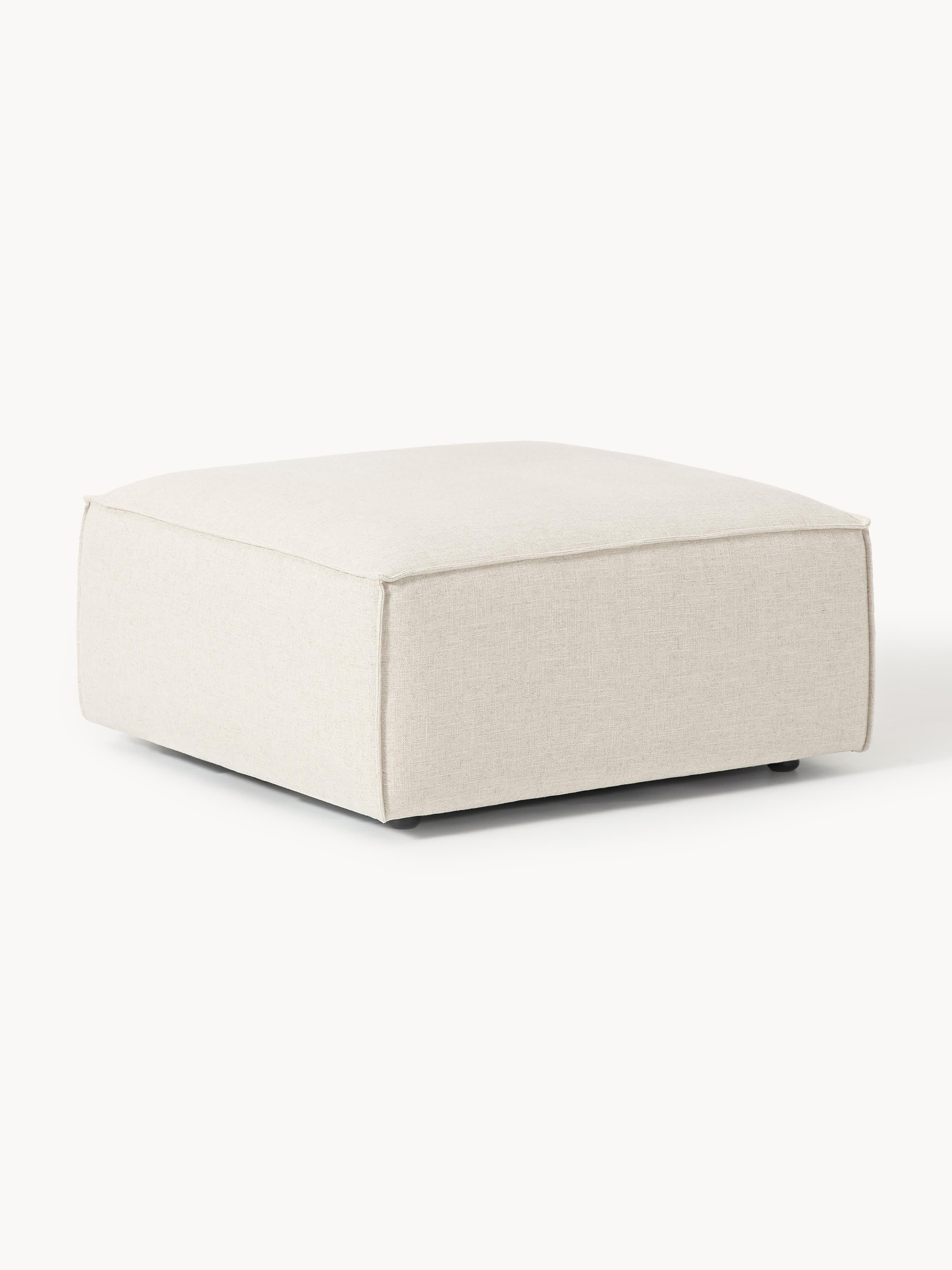 Sofa-Hocker Lennon aus Leinen-Mix