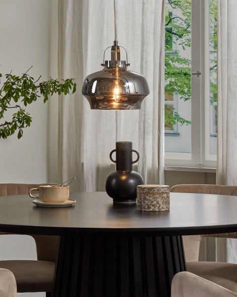 Lampa wisząca 120 cm szklana szara