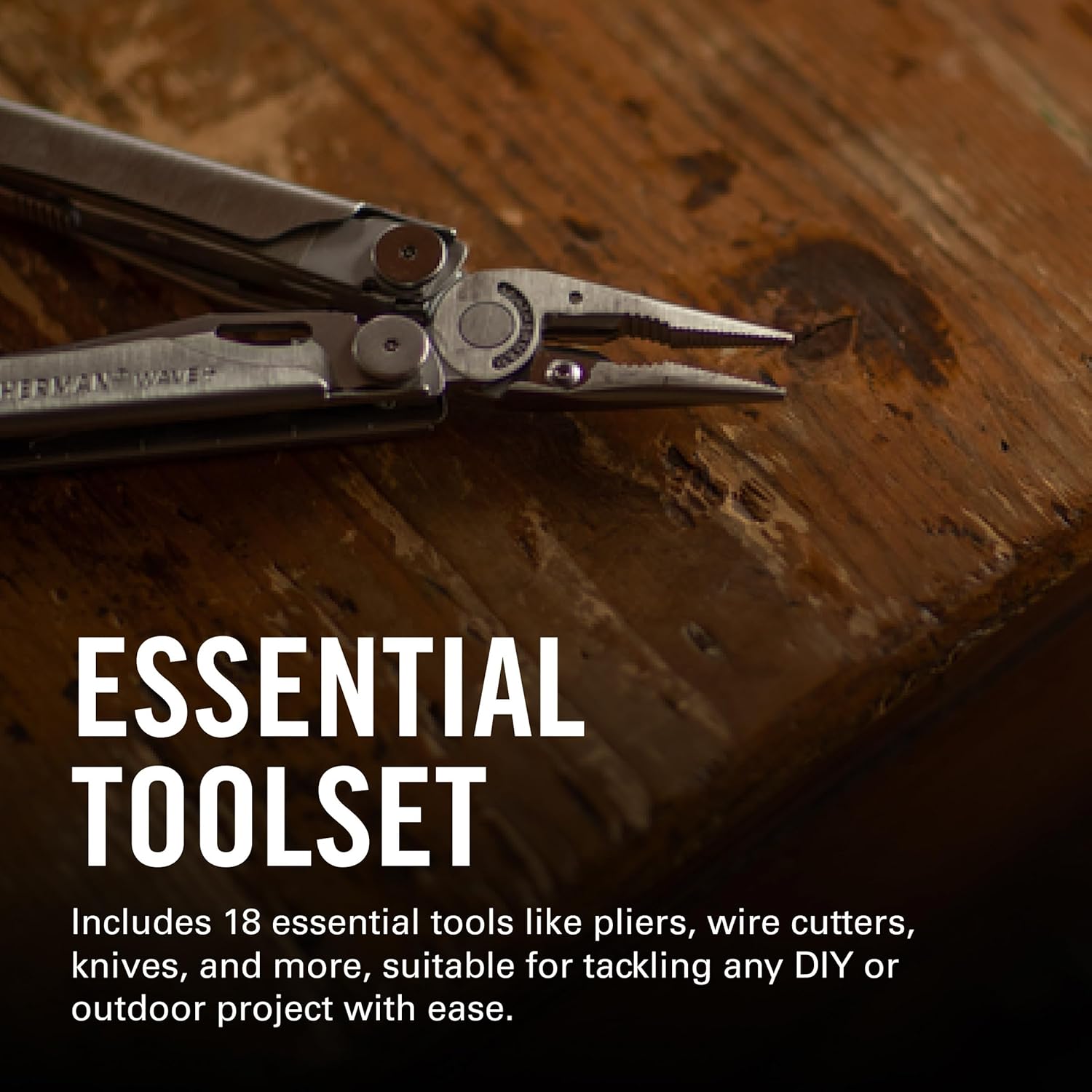LEATHERMAN, Wave+, 18-in-1 Full-Size, Versatile Multi-tool for DIY, Home, Garden, Outdoors or Everyday Carry (EDC), Black
