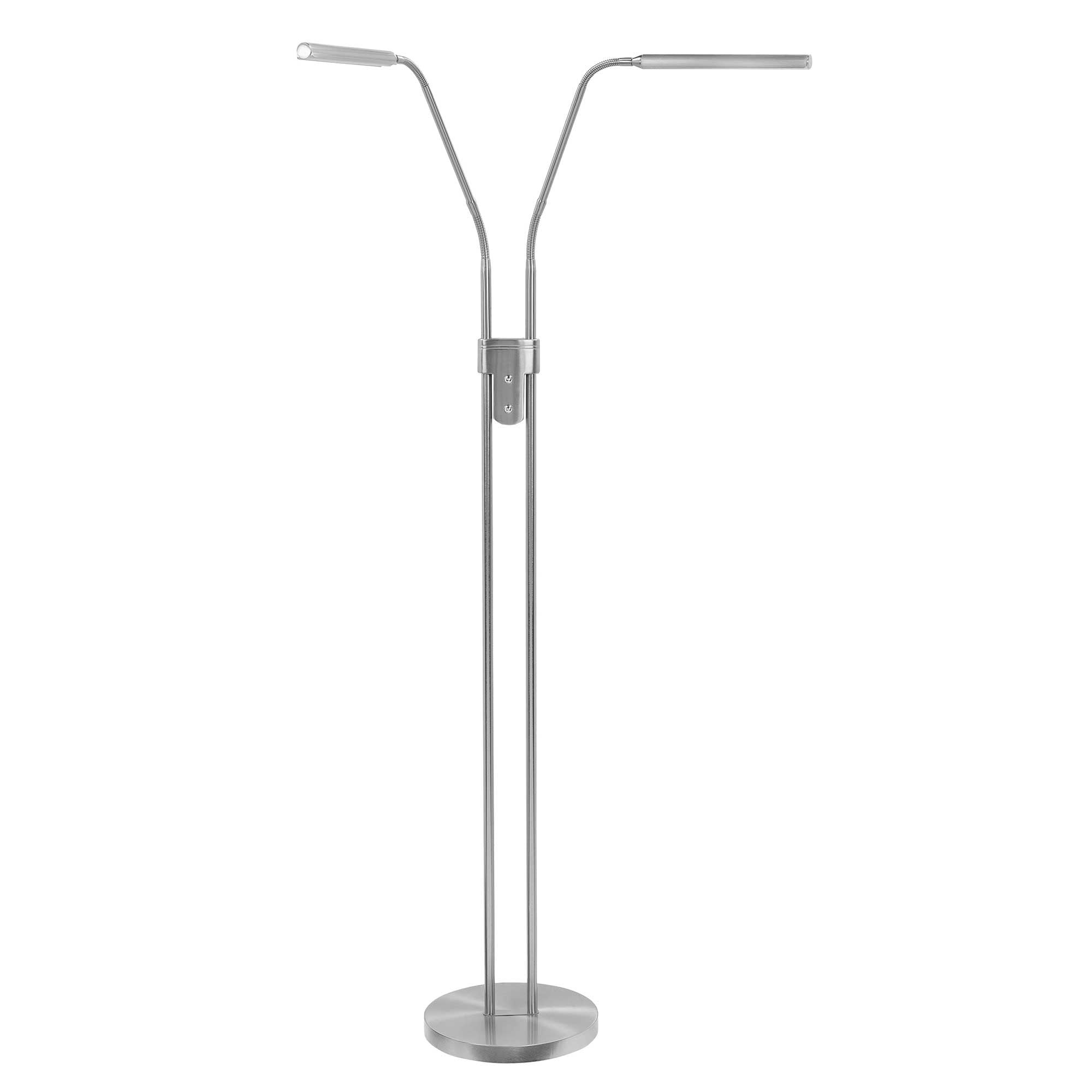 Highlight vloerlamp Murcia - 2 lichts - 35 x 145  cm - mat chroom