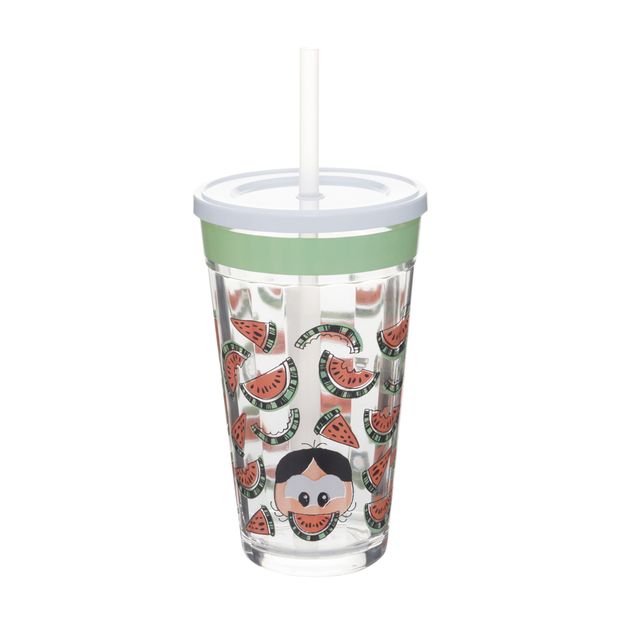 COPO LONG DRINK COM CANUDO 450 ML AVENTURAS NA COZINHA