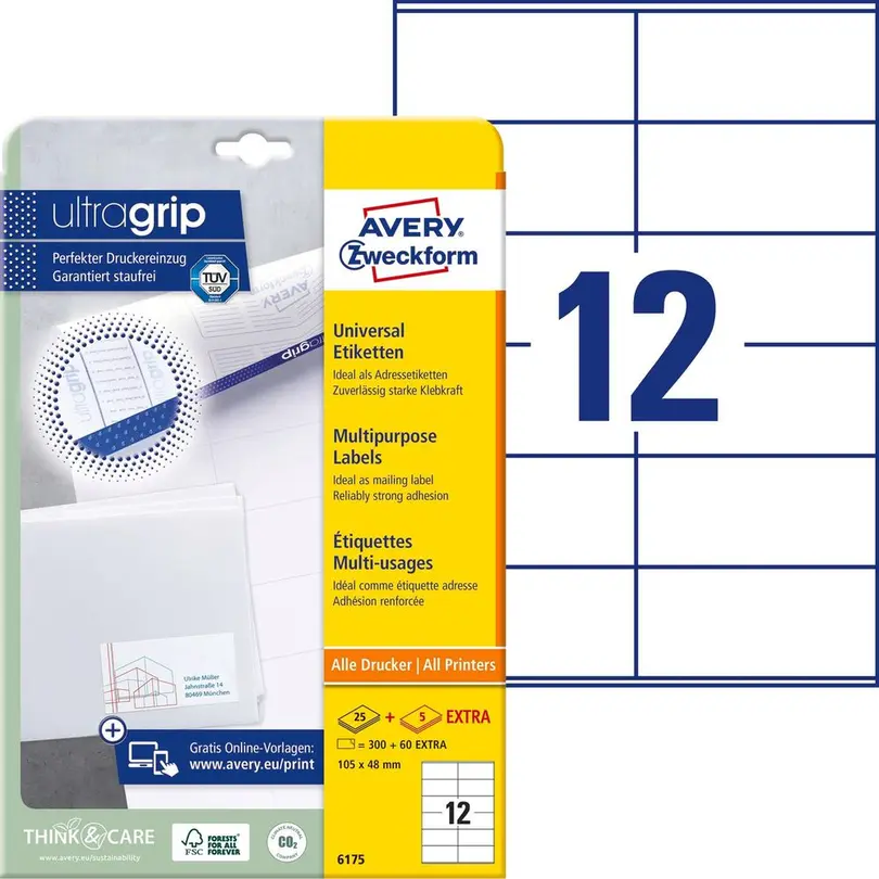 Etiketten 30er-Set Universal-Etiketten