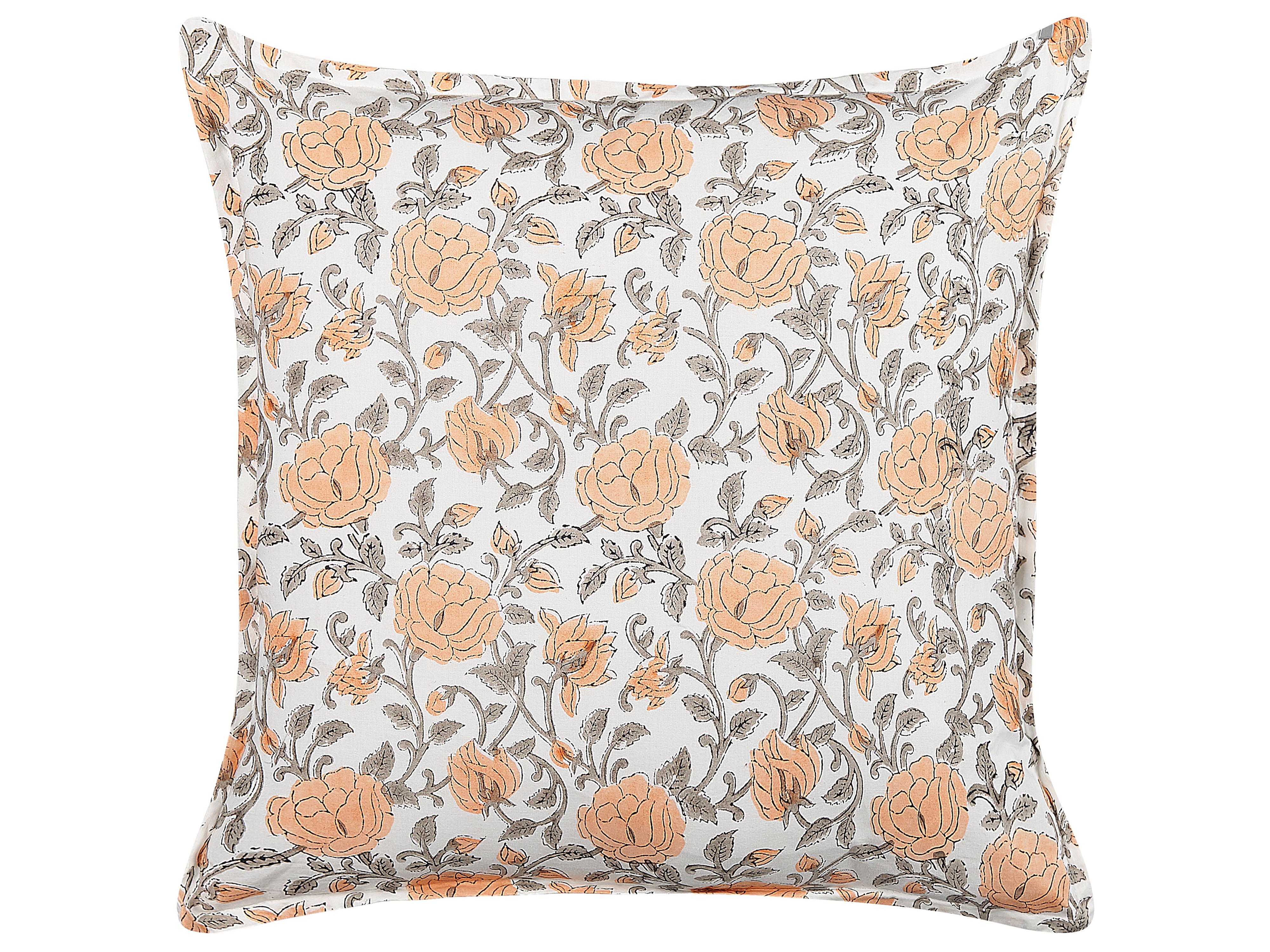 Throw Cushion MEADIA Cotton 45 x 45 cm Multicolour Floral Pattern