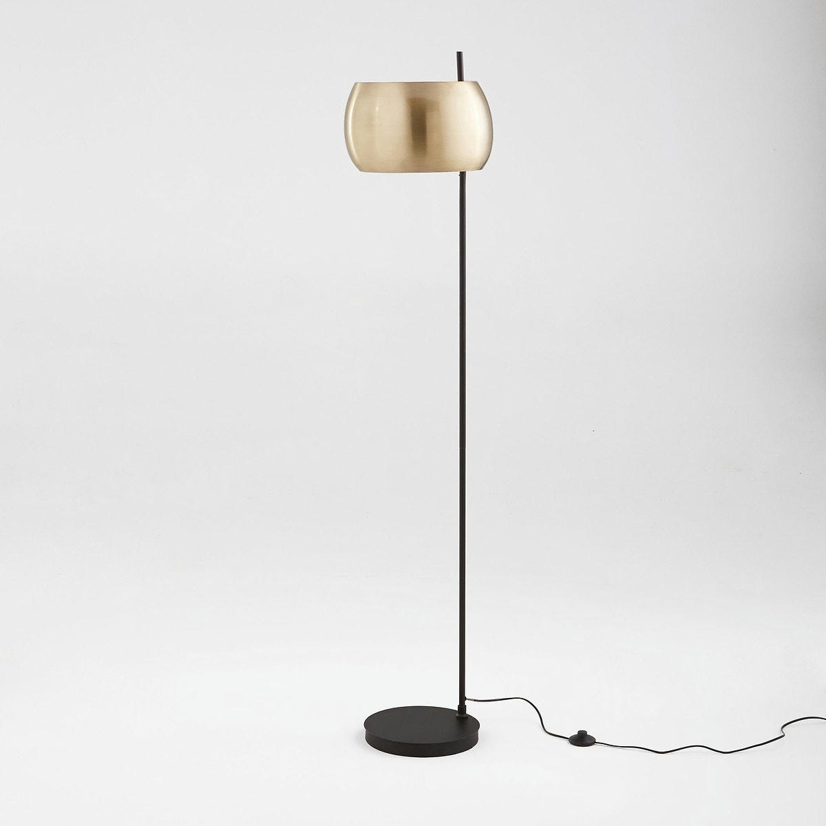 Lampadaire métal fer noir et laiton, Elori