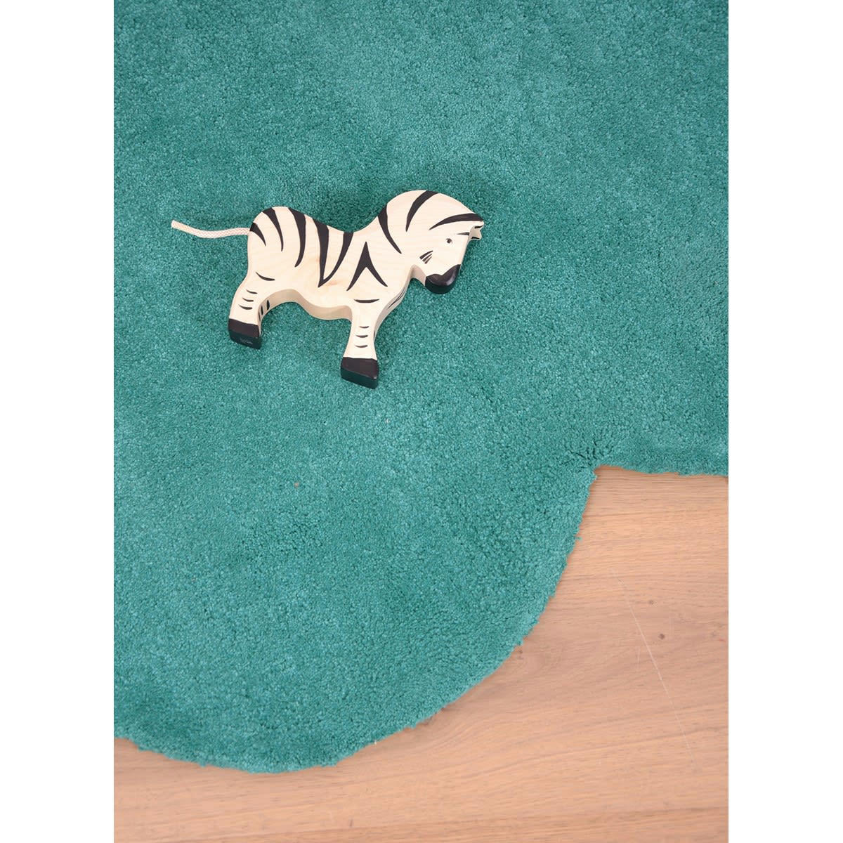 NUAGES - Tapis nuage en Coton Vert émeraude