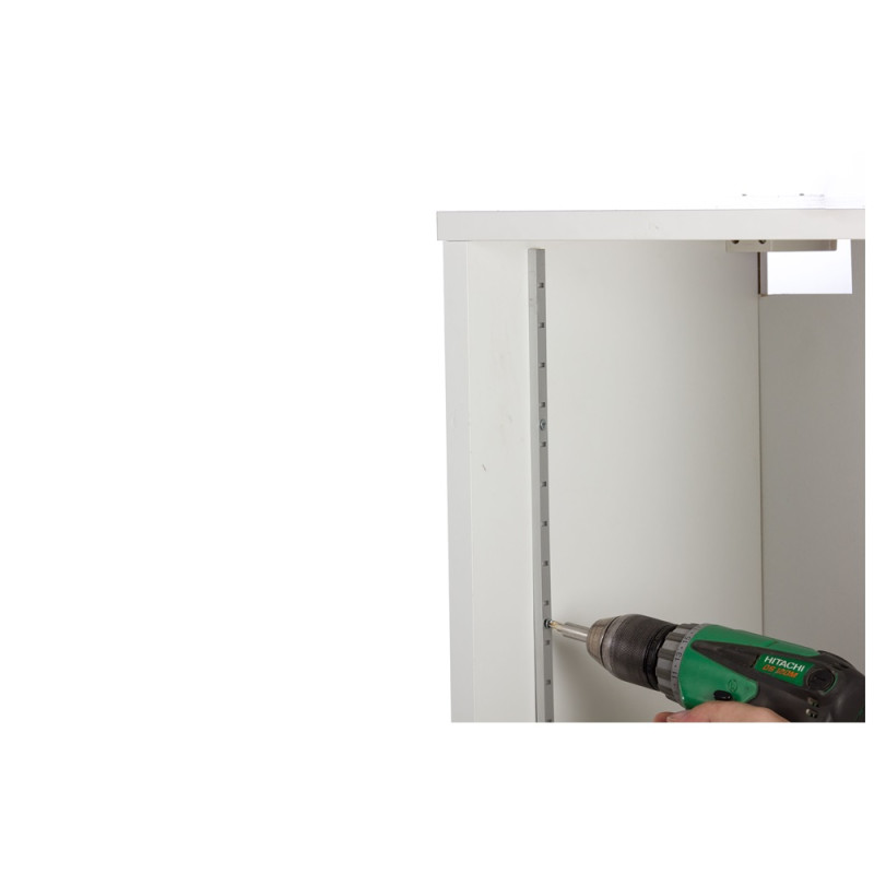 Crémaillère en aluminium argentée 200 cm TEKNIBOX