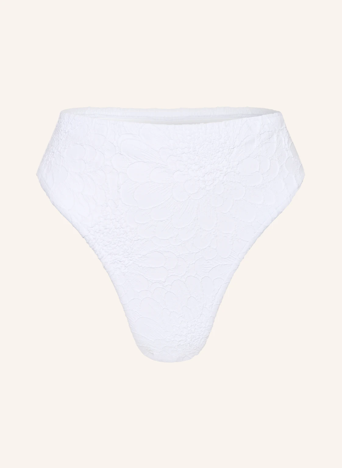 FARM RIO Highwaist-Bikini-Hose WHITE GERBERA DAISY