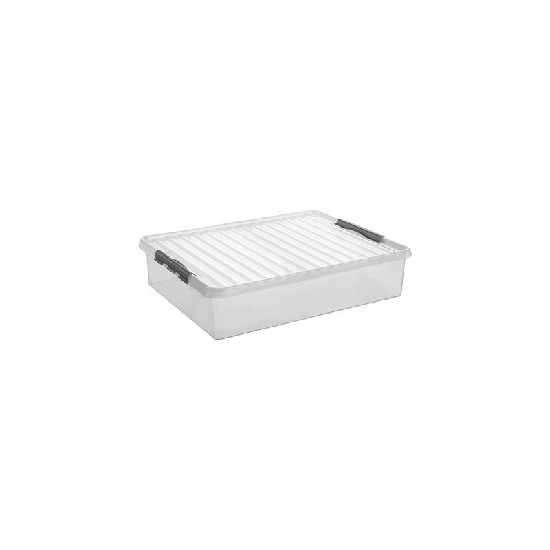 Box de rangement Q-line avec couvercle à clips transparent 60 L SUNWARE