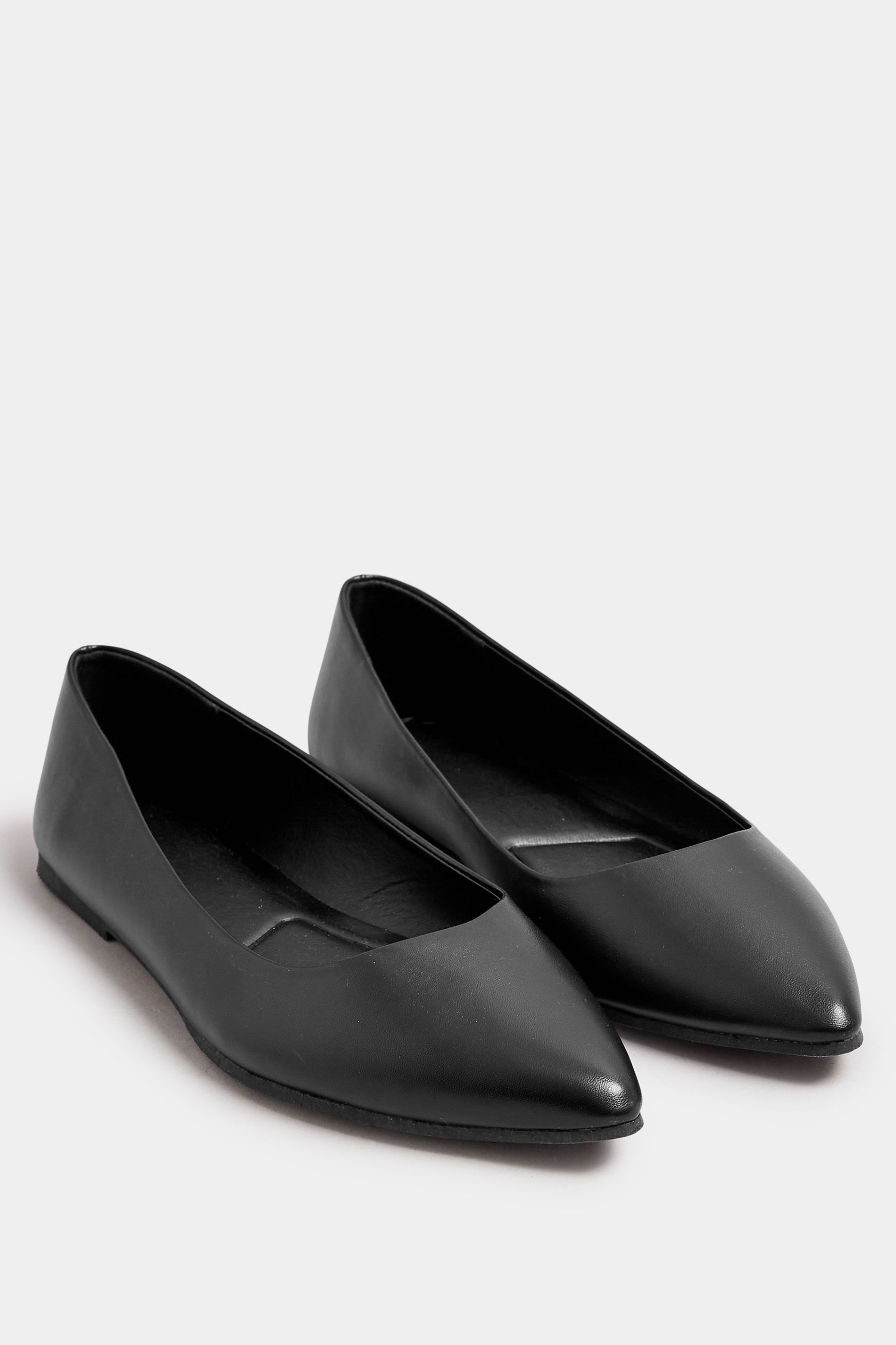 Yours Pointed Ballet Pumps