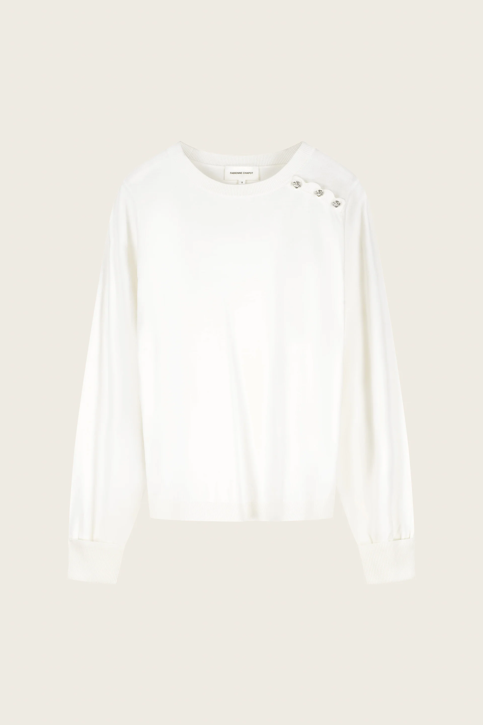 Molly Cuff Pullover | Cosy White