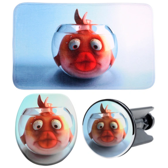 Bad-Accessoire-Set »Goldfisch«, 3-teilig