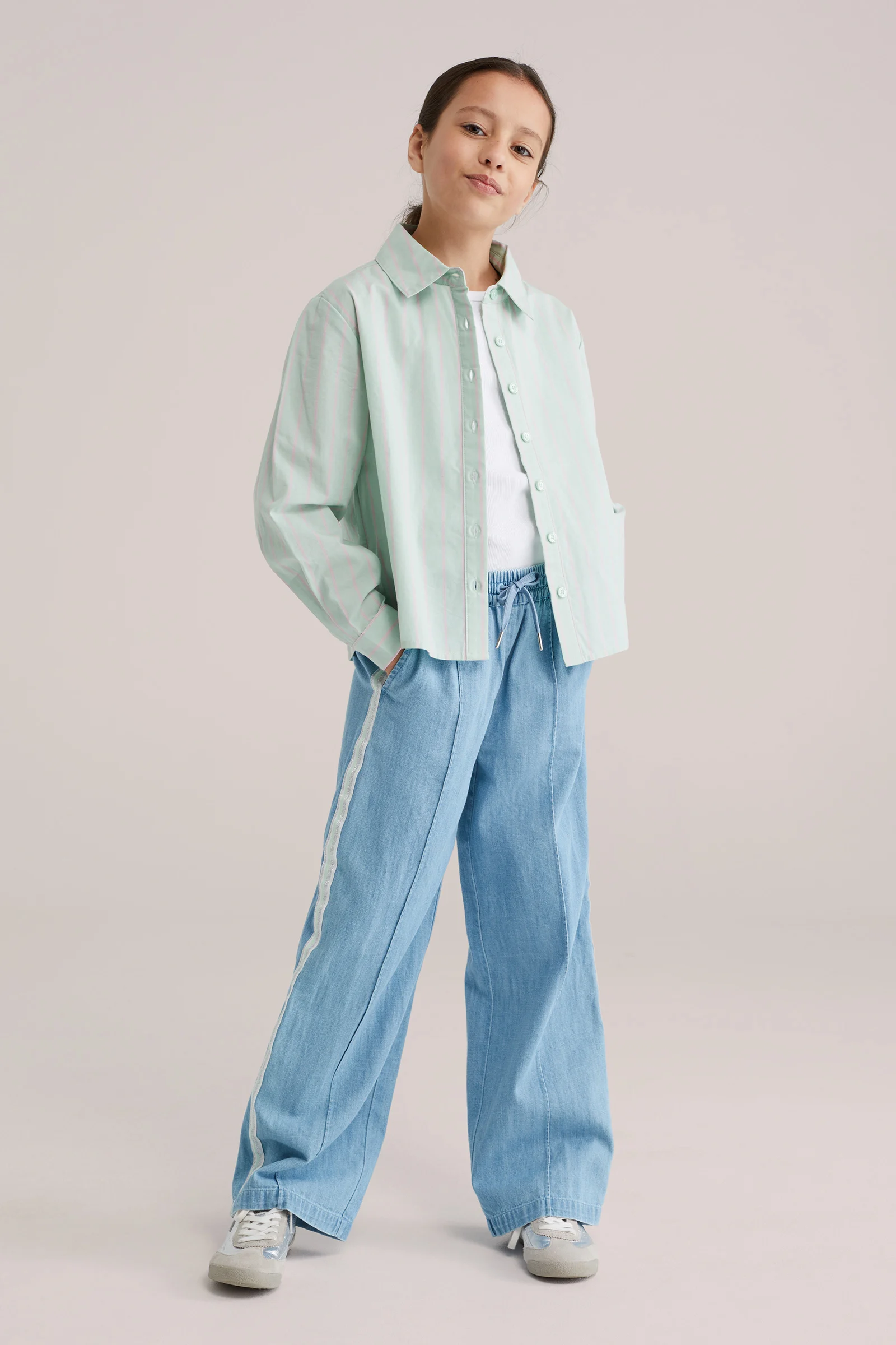 Meisjes straight leg denim broek