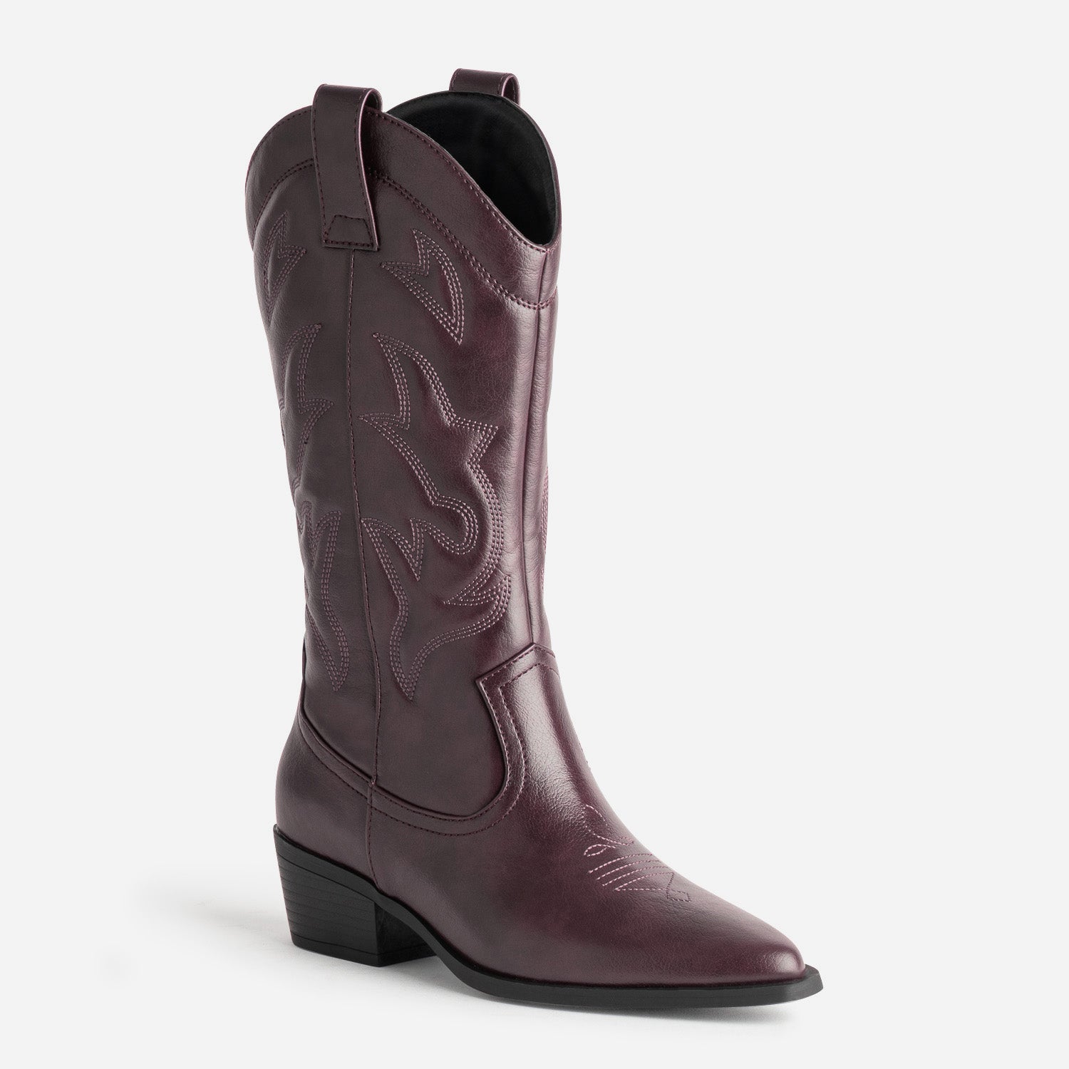 Botte TEXTO bordeaux esprit santiag