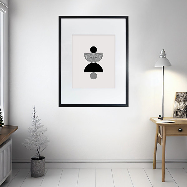 Cadre photo wild noir 60x80 cm avec passe-partout 40x50 cm Fabriqué en France