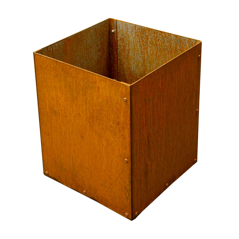 Kruka corten utan botten 60x60x55 cm