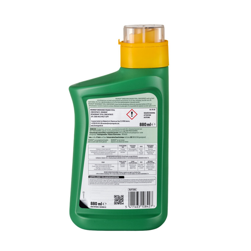 Désherbant et anti-mousse Total Concentrate 0,88 L ROUNDUP