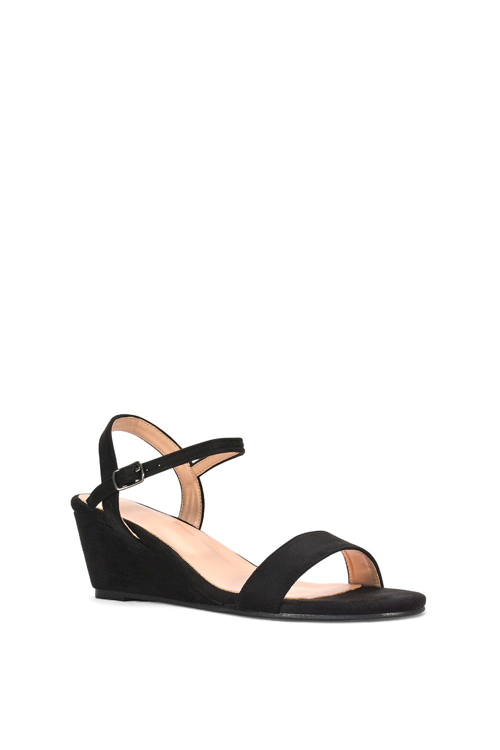 XY London Alissa' Strappy Wedge Sandals With Ankle Strap