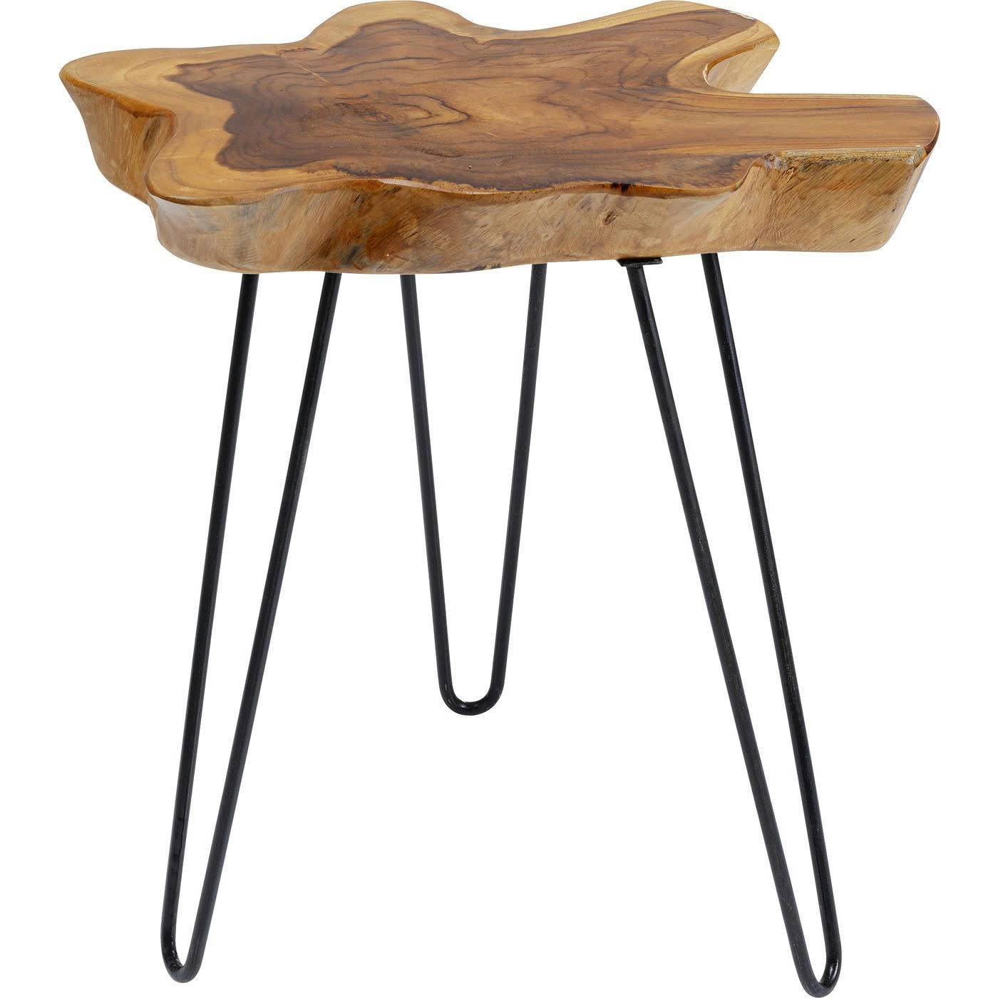 ASPEN - Table d'appoint en teck massif et acier