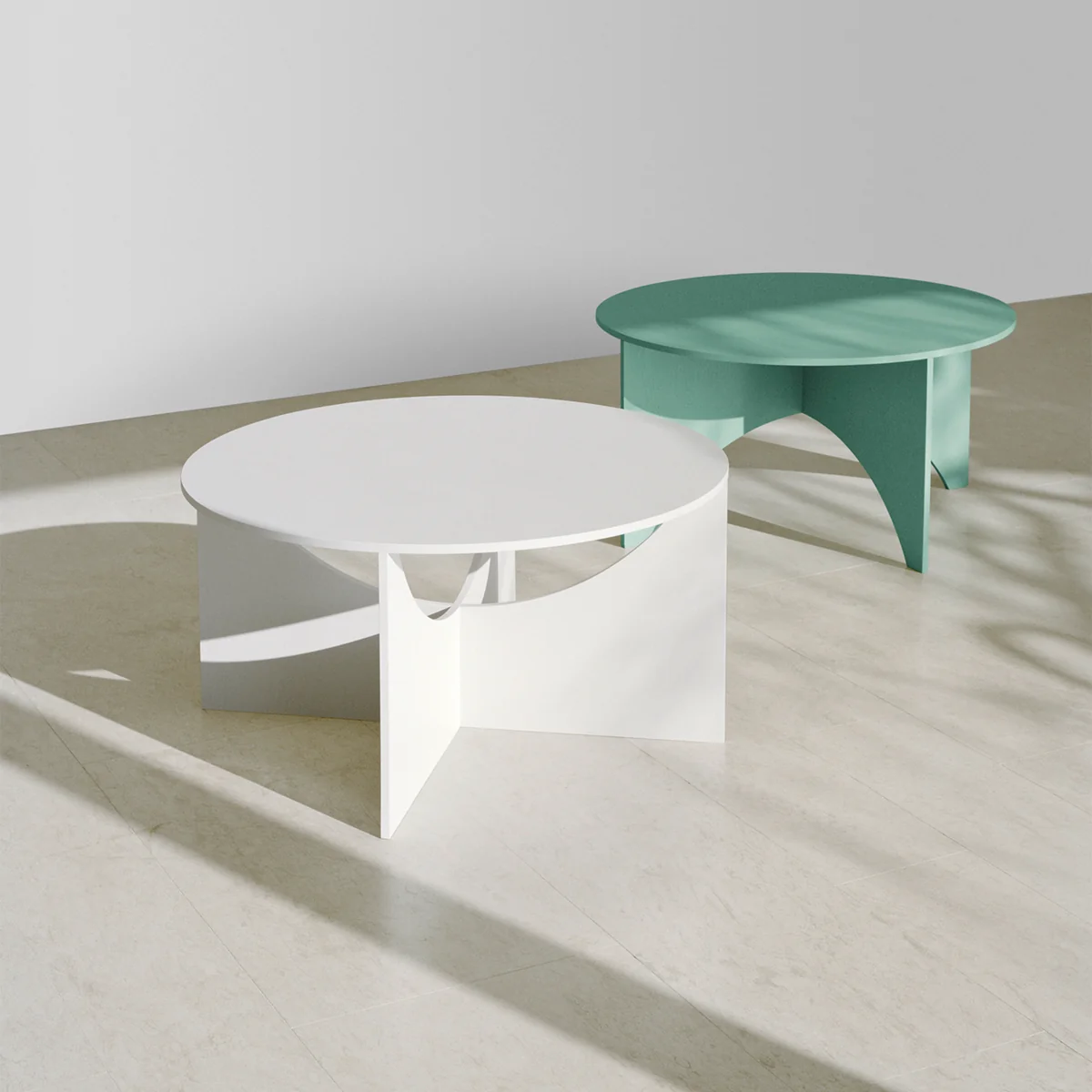 e15 - Charlotte Couchtisch, H 40 cm, signalweiß